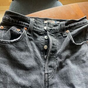 Levi's Black Ribcage Straight High Rise Women's Jeans